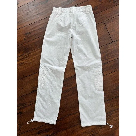 Generation Love Women’s White Double Button Parachute Pants Size 5/28‎ NEW